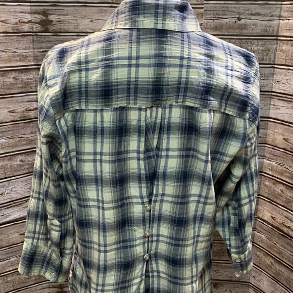 🔥🔥SALE🔥🔥STYLE & CO Plaid Long Sleeve Snap Button Shirt - Picture 8 of 8